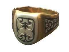 Серебряное кольцо «Журавушка» с позолотой